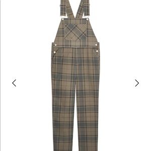Plaid Basic Overalls